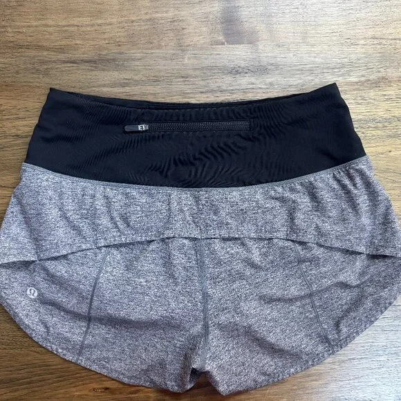 Lululemon Athletica Speed Up 2.5” Shorts Heather Gray and Black - Picture 6 of 10